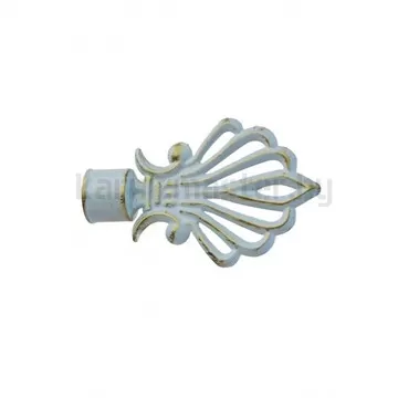 Наконечник "Веер" 16 мм, белое золото, 2 шт.