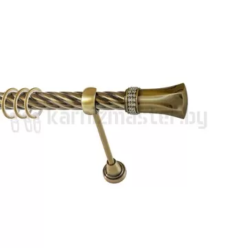 Карниз "Севилла" антик, однорядный (25 мм, витая труба)
