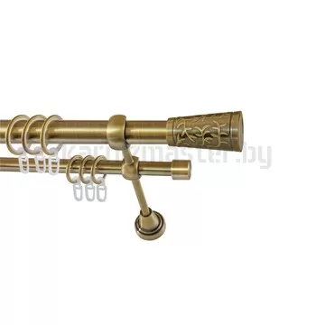 Карниз "Византия" антик, двухрядный (25/16 мм, гладкая труба)