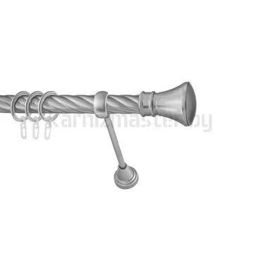 Карниз "Люксор" сатин, однорядный (25 мм, витая труба)