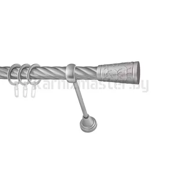 Карниз "Византия" сатин, однорядный (25 мм, витая труба)