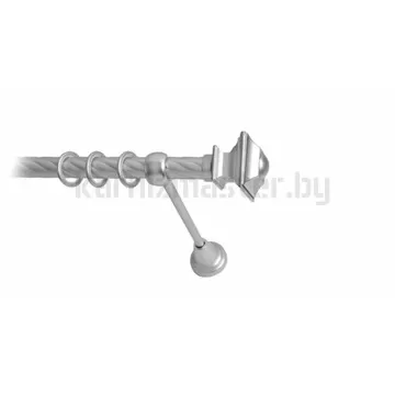 Карниз "Верди" сатин, однорядный (19 мм, витая труба)