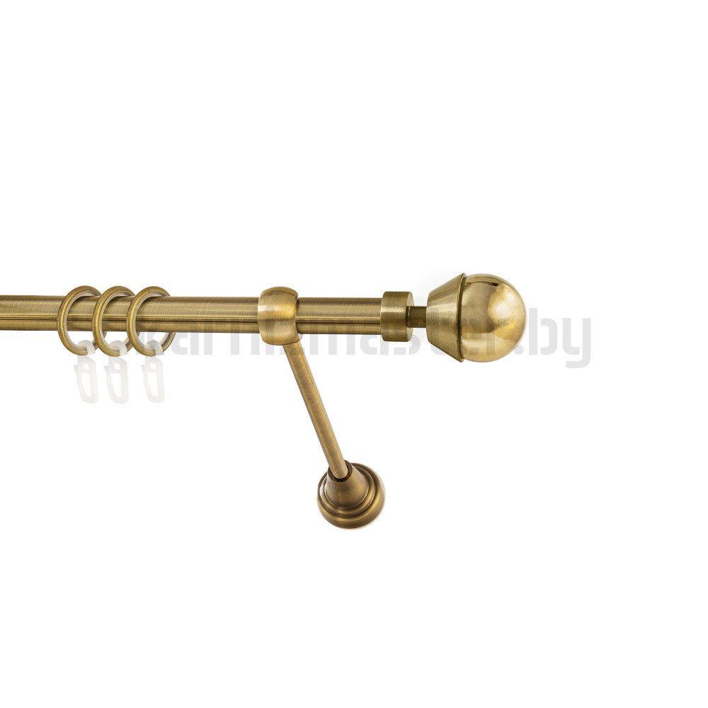 Карниз "Мельба" антик, однорядный (16 мм, гладкая труба) - 10122
