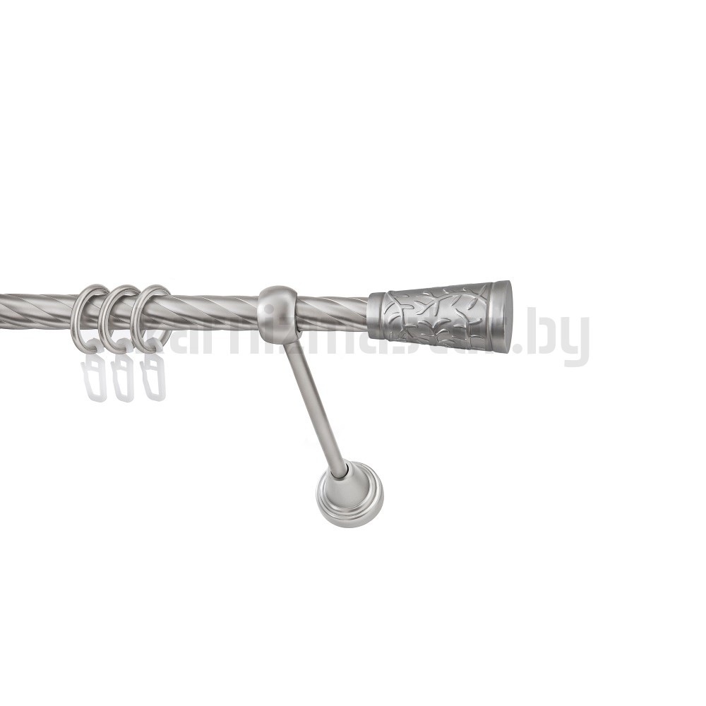Карниз "Византия" сатин, однорядный (16 мм, витая труба) - 1254