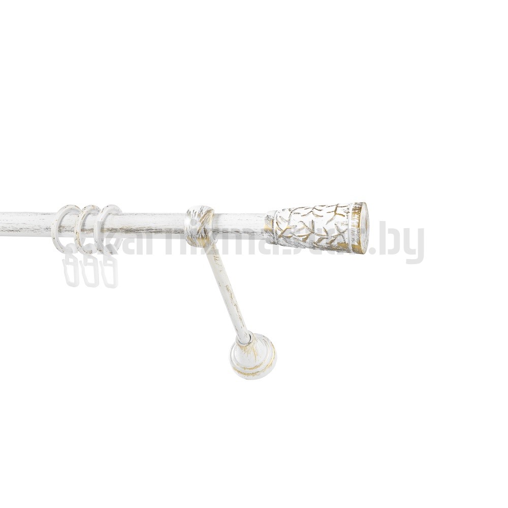 Карниз "Византия" белое золото, однорядный (16 мм, гладкая труба) - 1294