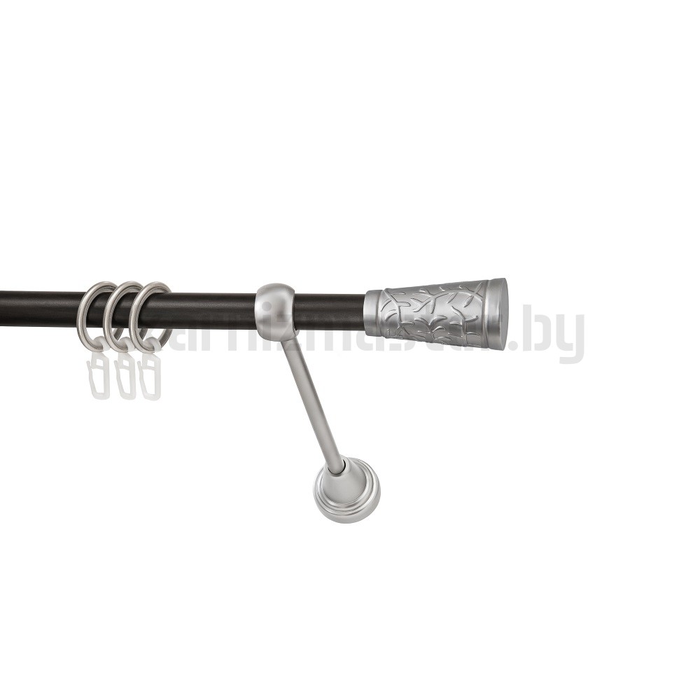 Карниз "Византия" венге-сатин, однорядный (16 мм, гладкая труба) - 1326
