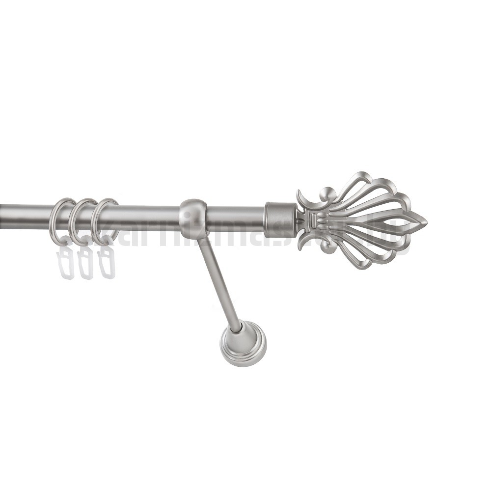 Карниз "Веер" сатин, однорядный (16 мм, гладкая труба) - 1354
