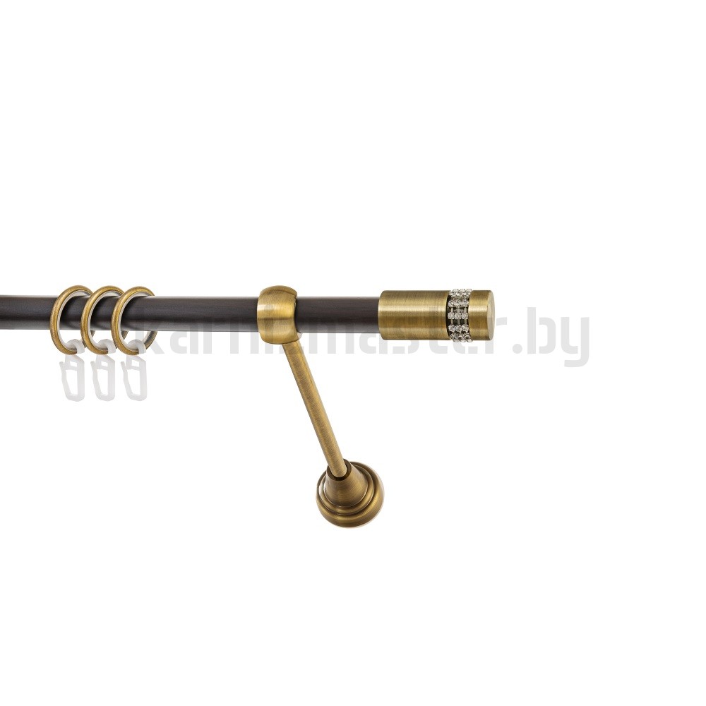 Карниз "Имидж" венге-антик, однорядный (16 мм, гладкая труба) - 1610