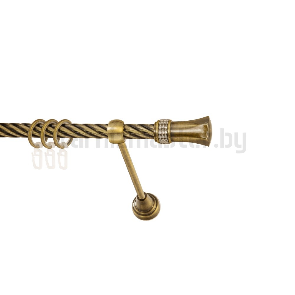 Карниз "Севилла" антик, однорядный (16 мм, витая труба) - 1650