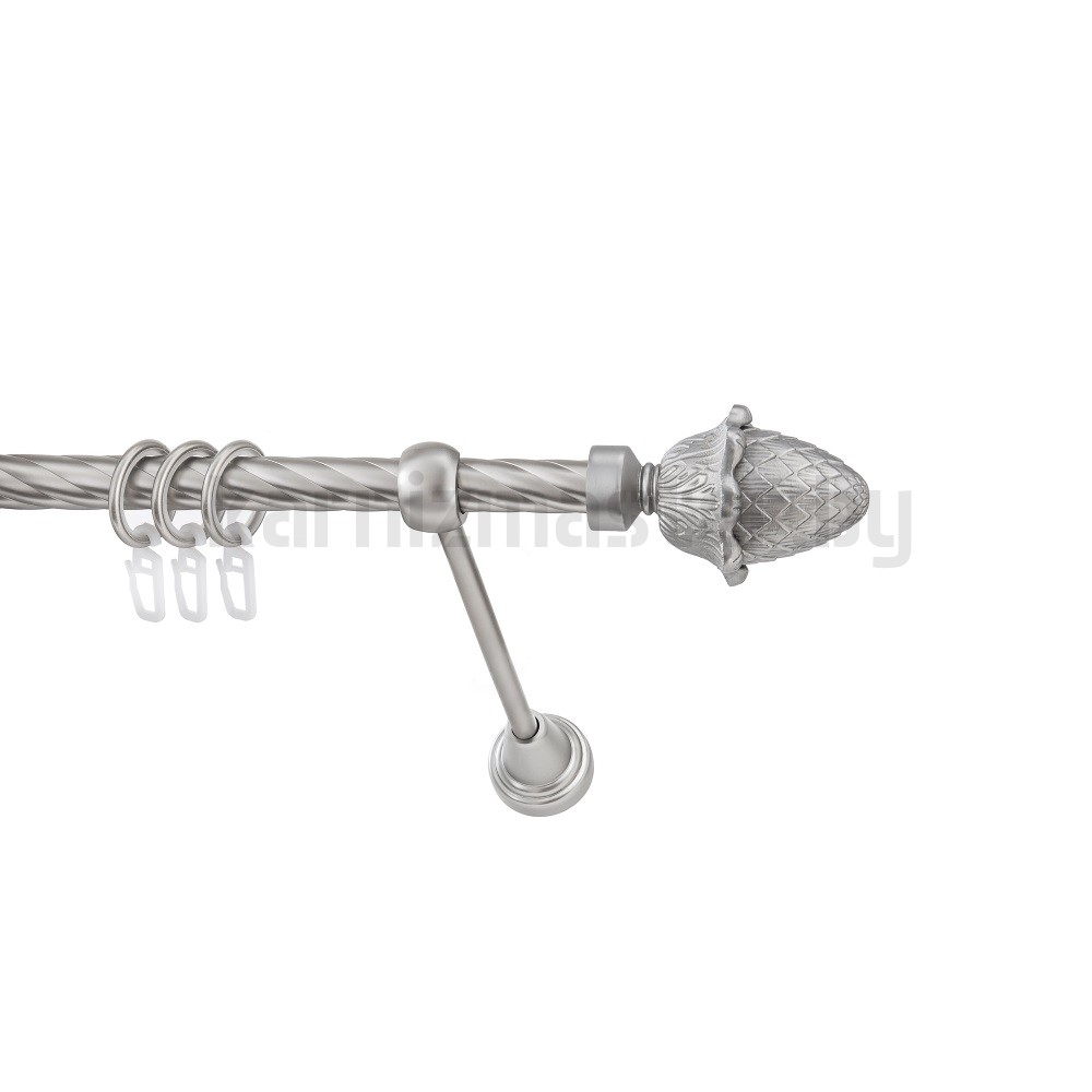 Карниз "Шишка" сатин, однорядный (16 мм, витая труба) - 1774