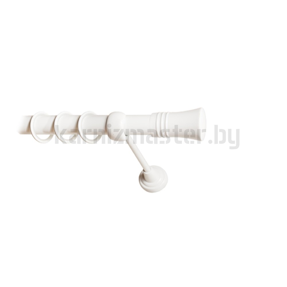 Карниз "Гиро" белый, однорядный (25 мм, гладкая труба) - 3194