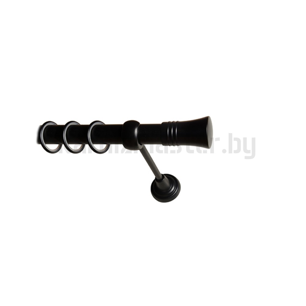 Карниз "Гиро" черный, однорядный (25 мм, гладкая труба) - 3202