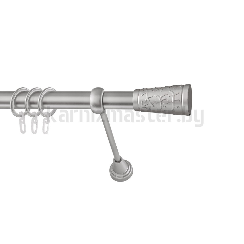 Карниз "Византия" сатин, однорядный (25 мм, гладкая труба) - 3314