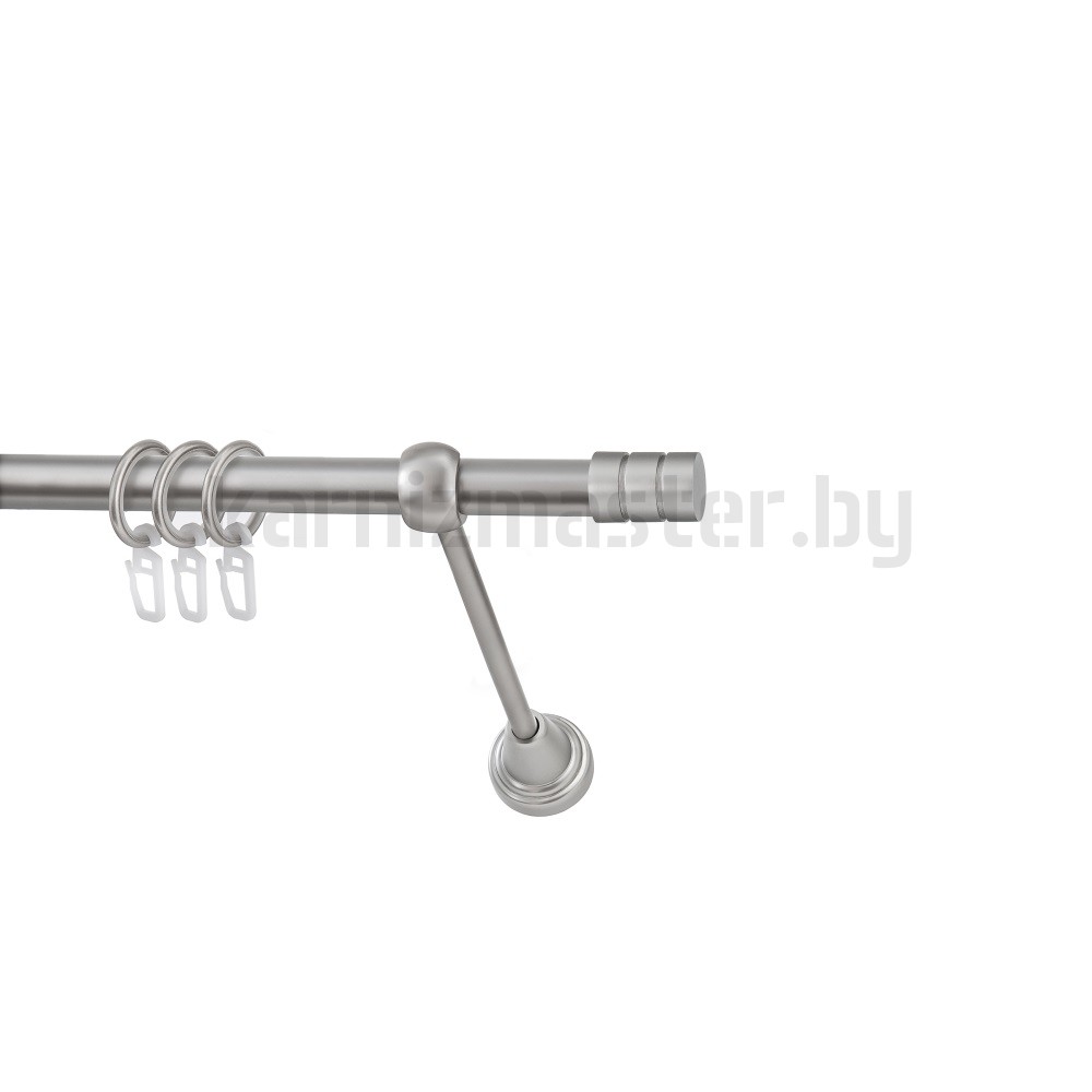 Карниз "Цилиндр" сатин, однорядный (16 мм, гладкая труба) - 163
