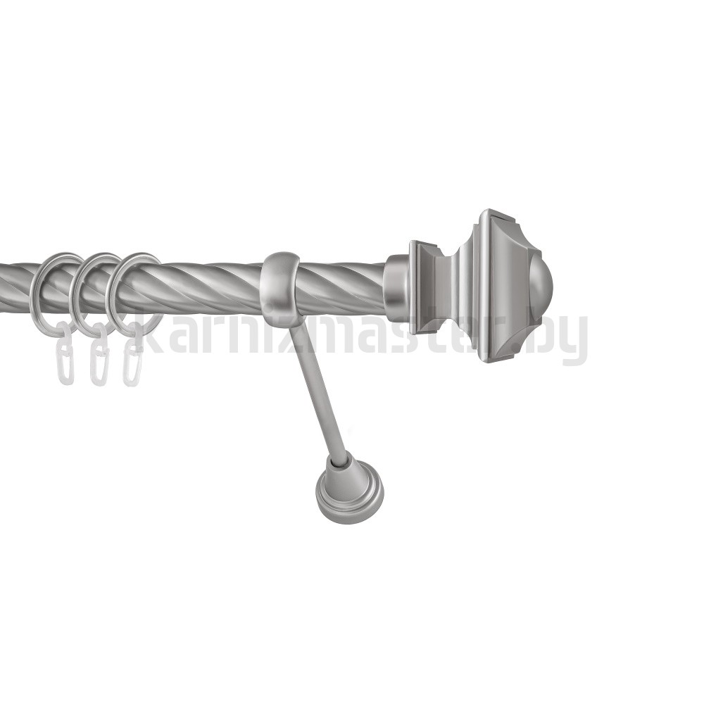 Карниз "Верди" сатин, однорядный (25 мм, витая труба) - 3602